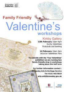 Valentines Family Workshops, Kirkby Gallery