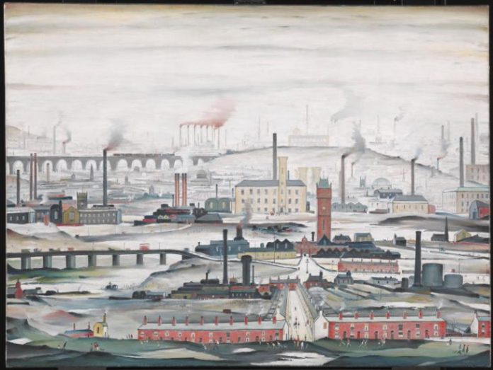 Industrial Landscape 1955 by L.S. Lowry 1887-1976