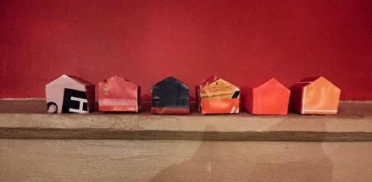 Wendy Williams. 'Bound for your distant home'. paper installation