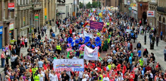 Liverpool Pride March. Photo: Jeb Smith