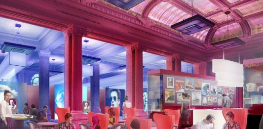 Artist Impression of British Music Experience in the Cunard Building. Image courtesy BME