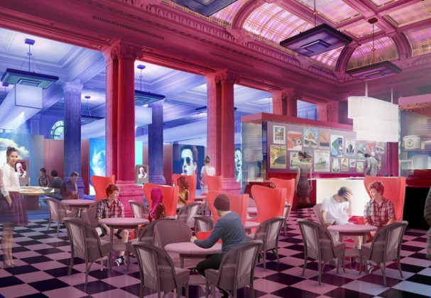 Artist Impression of British Music Experience in the Cunard Building. Image courtesy BME