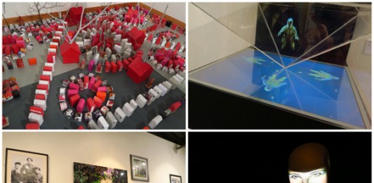 Threshold at The Gallery Liverpool 2016. Clockwise from top-left: Wendy Williams, Tony Knox, Allanson & Lock and Robyn Woolston