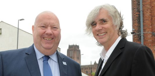 Mayor Joe Anderson with Professor Phil Redmond