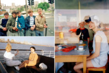 Images (clockwise): Lads at Railings, Grimace Girl, Mirror Mersey. All © Tom Wood Archive, courtesy of National Museums Liverpool