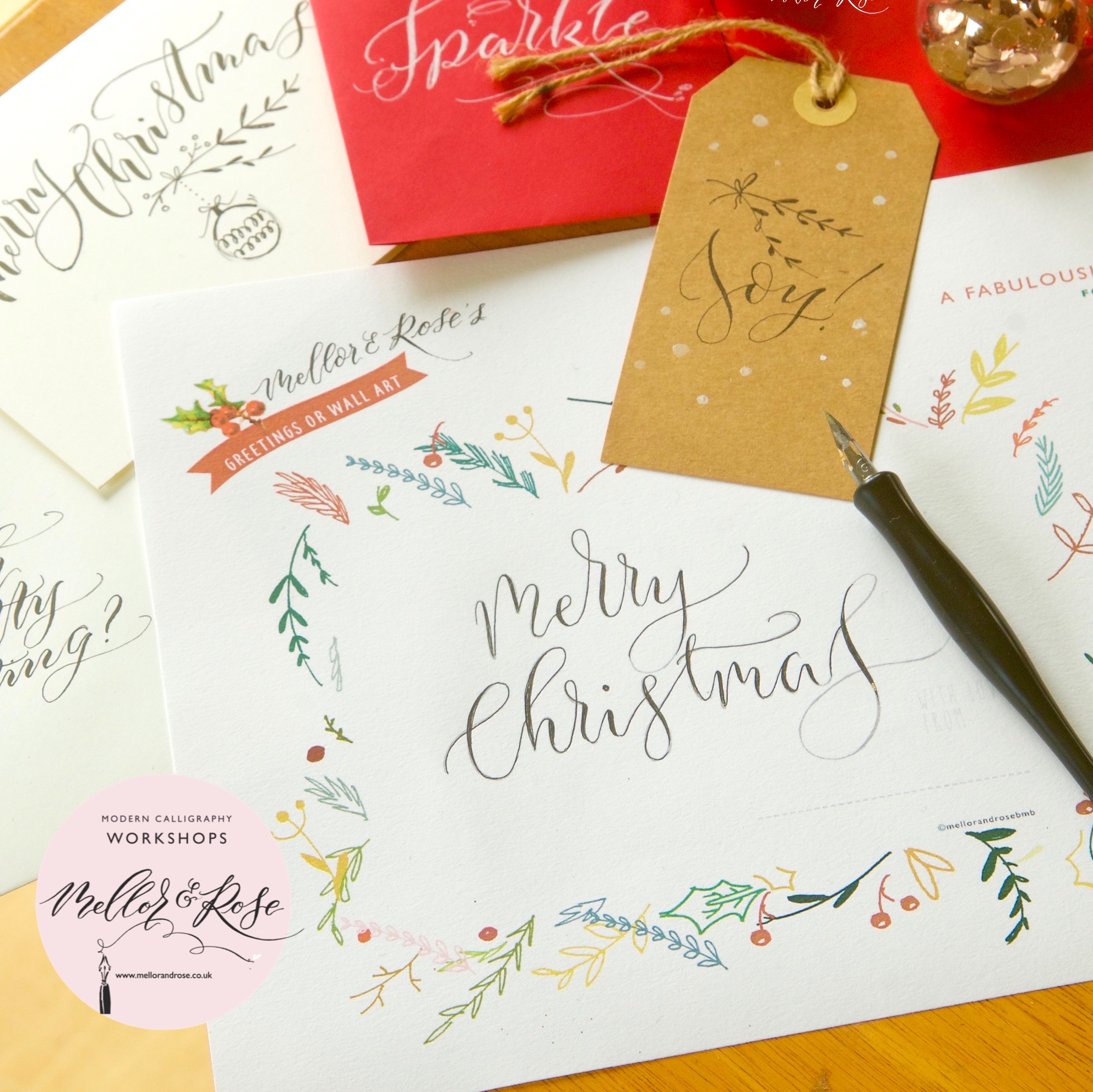 Cass Art: Christmas Calligraphy Workshop with Mellor & Rose