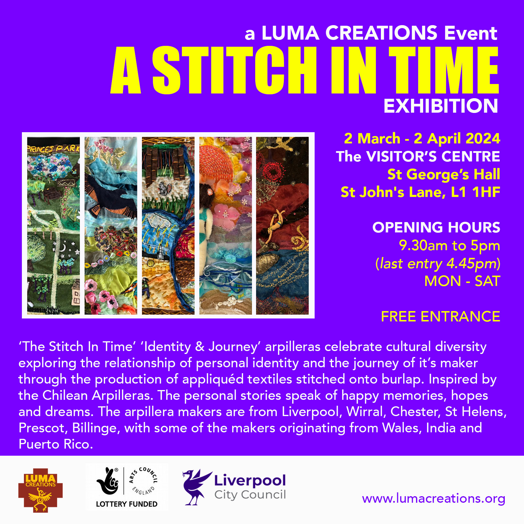 St George's Hall: Luma Creations, A Stitch in Time