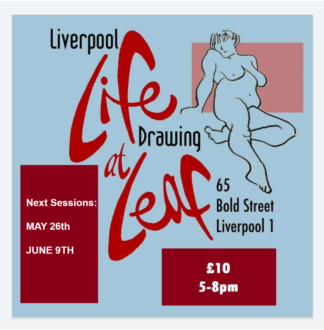 Leaf on Bold Street: Liverpool Life Drawing