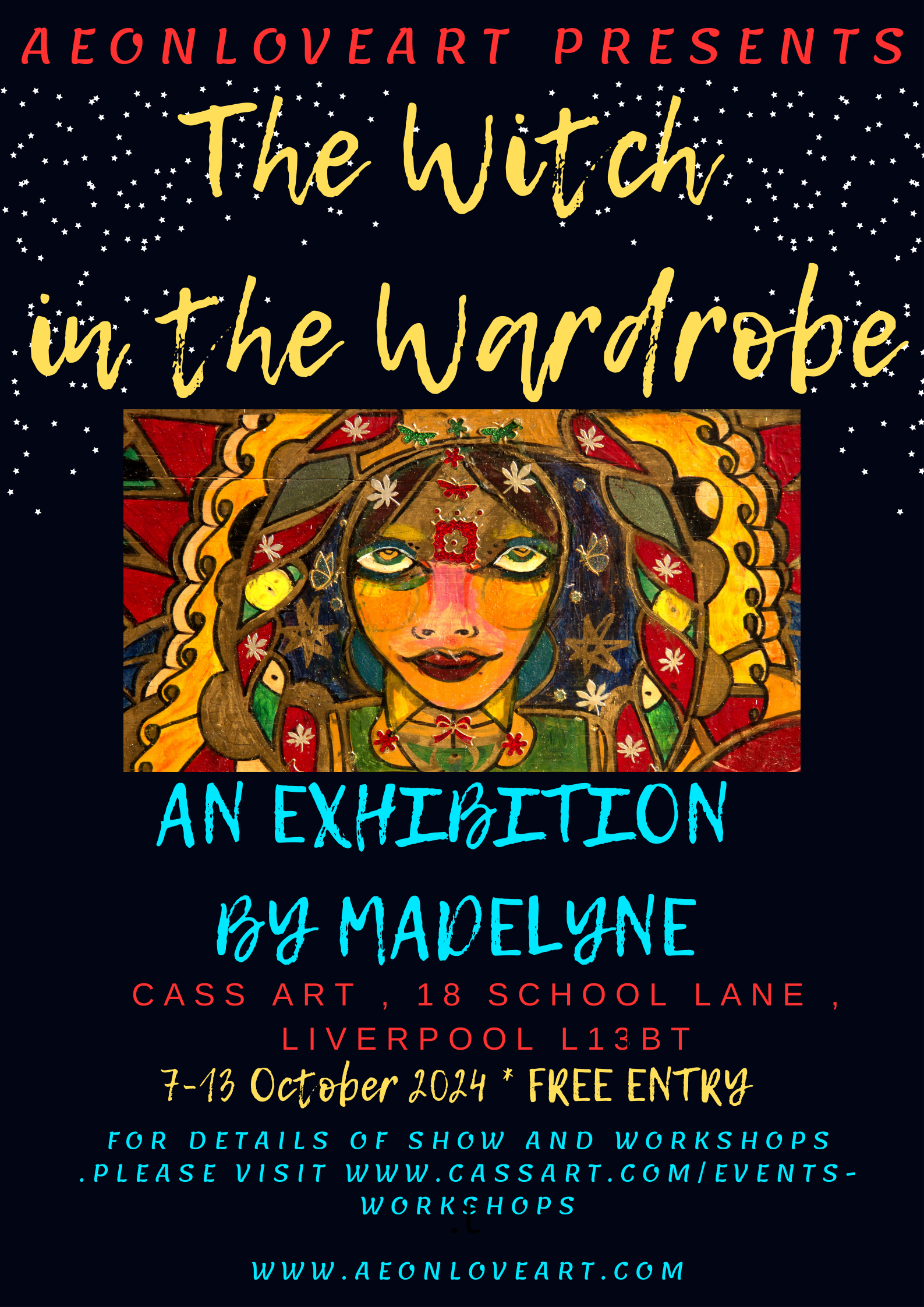 Cass Art Liverpool: The Witch in the Wardrobe Exhibition (and workshops)