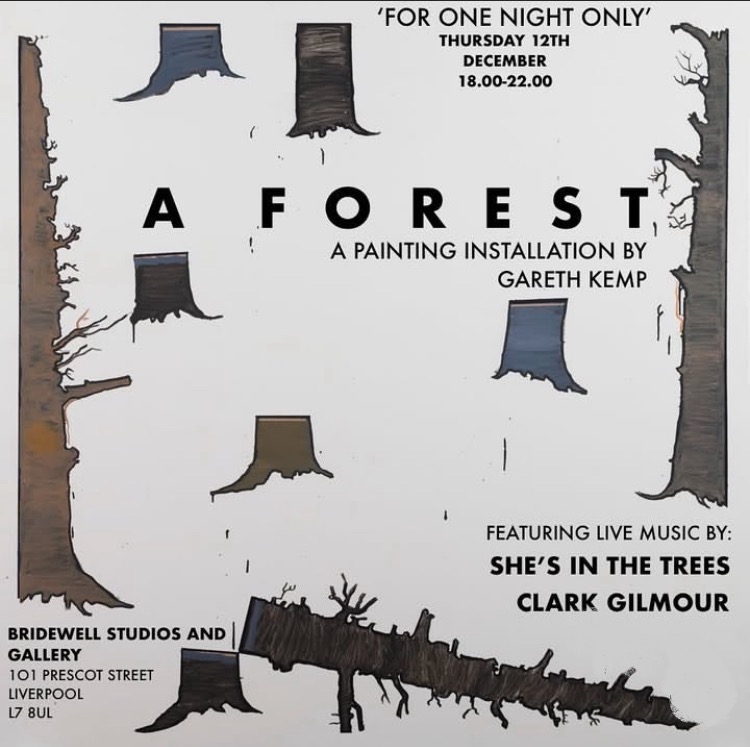 Bridewell Studios & Gallery: A F O R E S T - A Painting Installation by Gareth Kemp