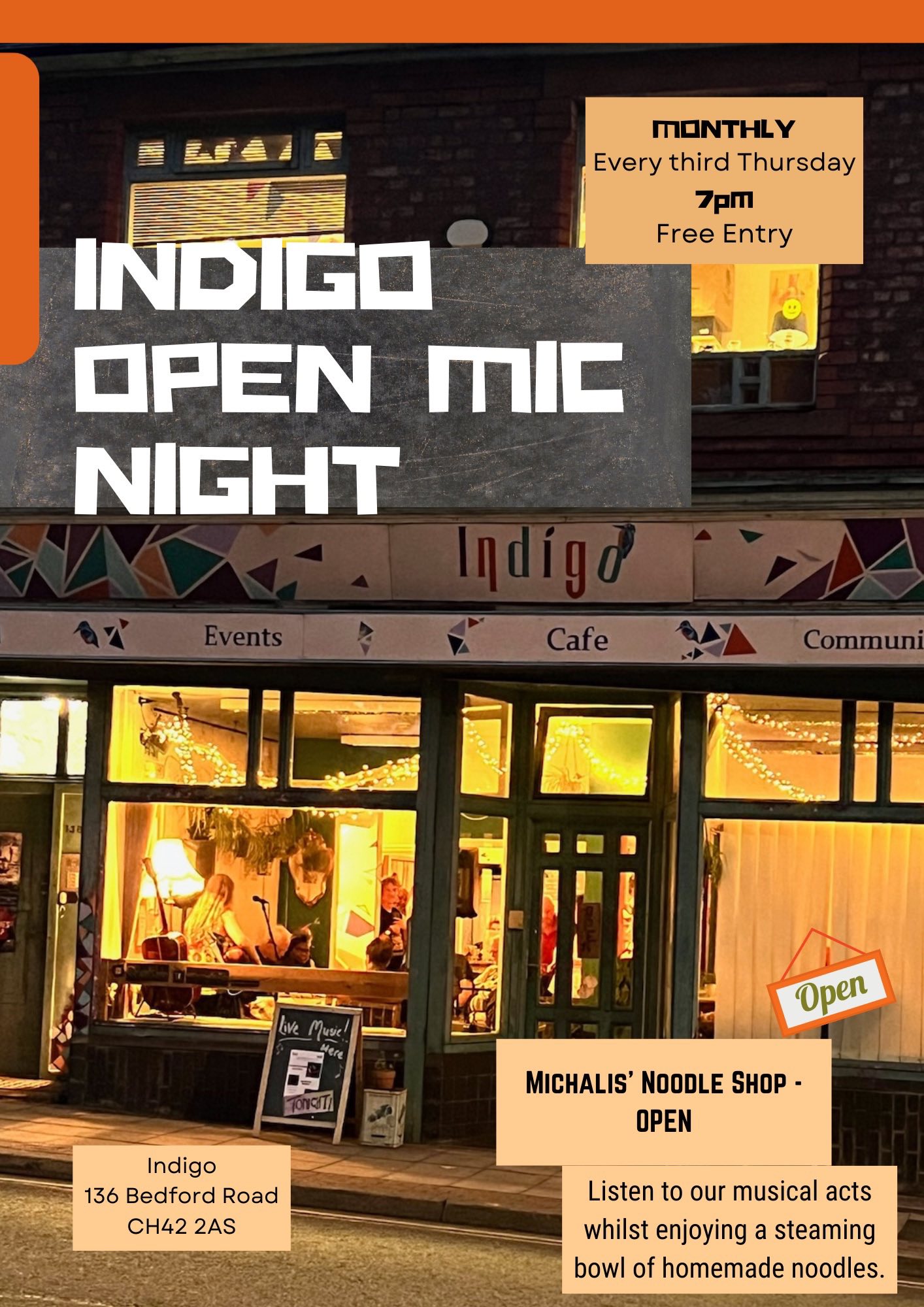 Indigo Open Mic & Noodle Night
