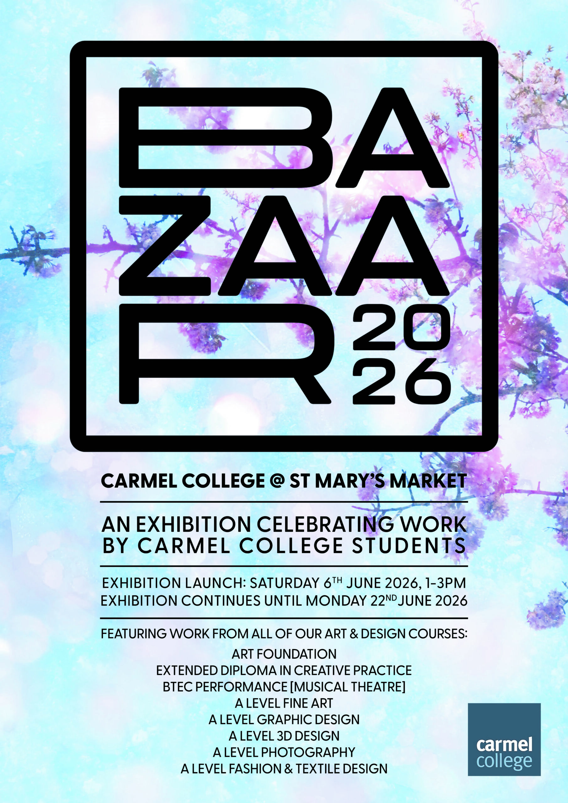 St Mary's Market: ART BAZAAR 2026 – Carmel College's End of Year Art Exhibition