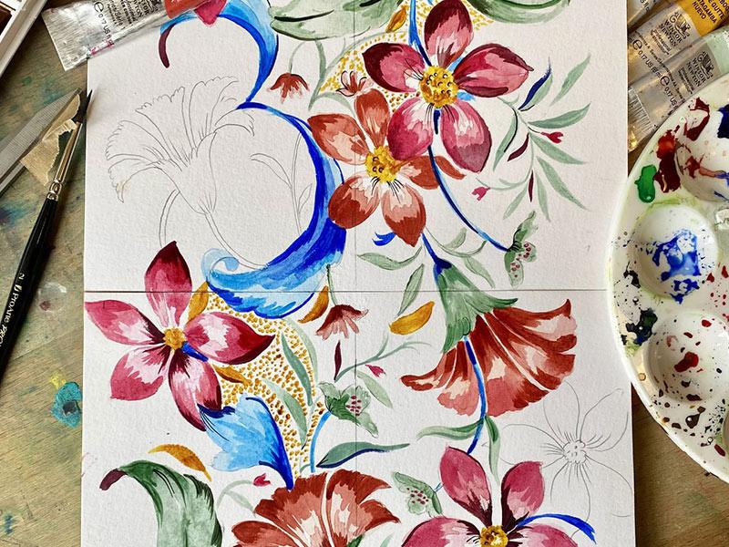 From flower to pattern, a creative workshop with Katie Tyson