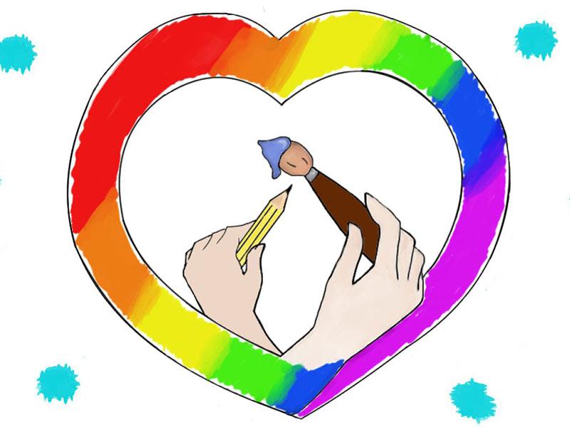 For the love of art with splatter and stick